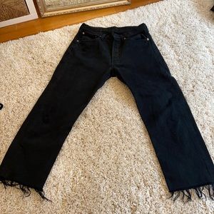 Levi cropped flare jeans